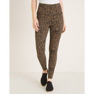 Chicos Zenergy So Slimming Cheetah Print Leggings Womens 4/6 Animal Print Active